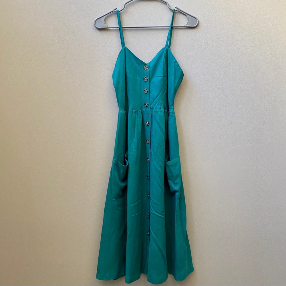 Good Luck Gem | Button Down Spaghetti Strap Dress